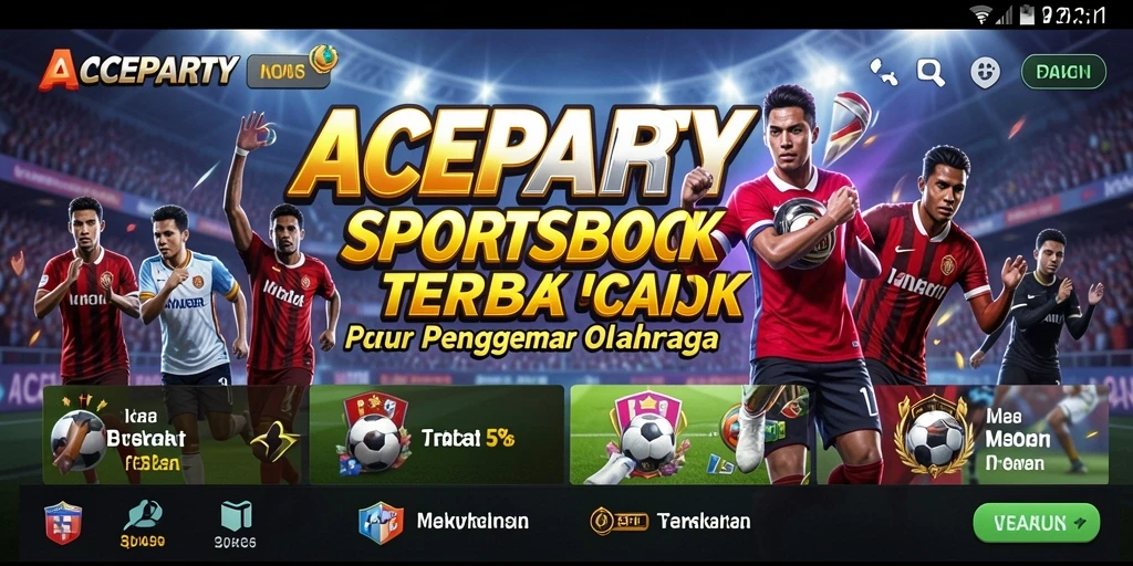Screenshot menampilkan gameplay seru dalam aplikasi Sportsbook.