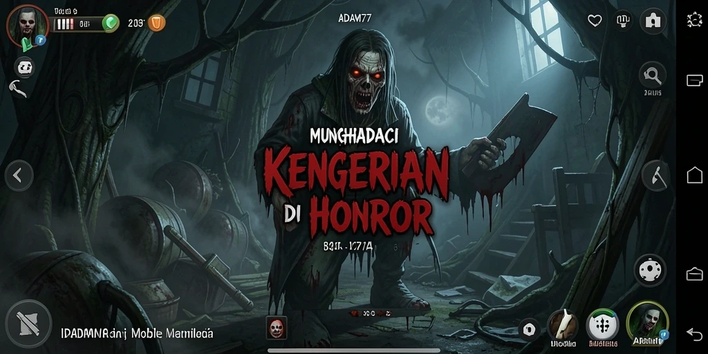 Screenshot ADAM77 menampilkan gameplay Horror yang intens.