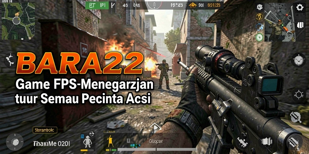 Screenshot game BARA22 menampilkan aksi tembak-menembak yang intens.