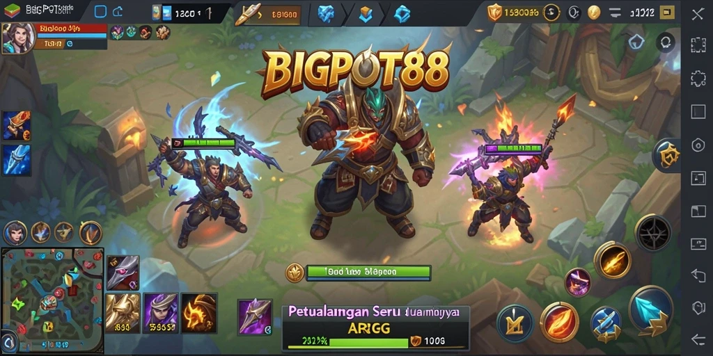 Screenshot menunjukkan pertarungan epik dalam permainan ARPG yang memikat.