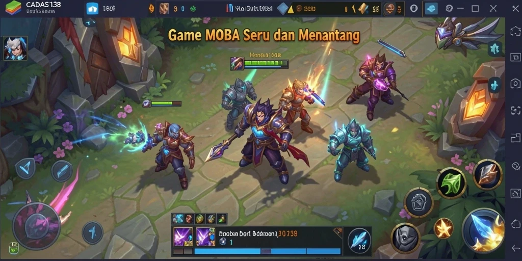 Tampilan gameplay seru dari CADAS138 di arena pertarungan.