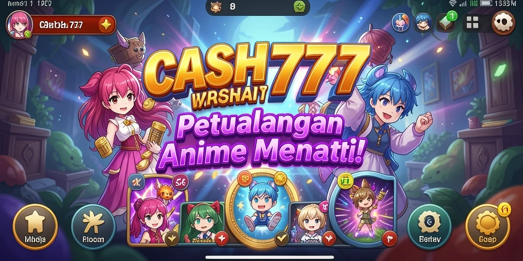 Tampilan gameplay menampilkan karakter Anime yang beraksi.