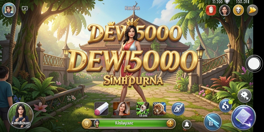 Gameplay DEWI5000 yang menampilkan simulasi kehidupan realistis.