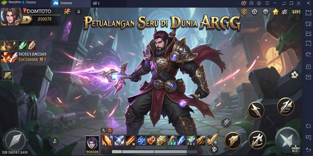 Tangkapan layar menampilkan aksi seru dalam gameplay ARPG DOMTOTO.