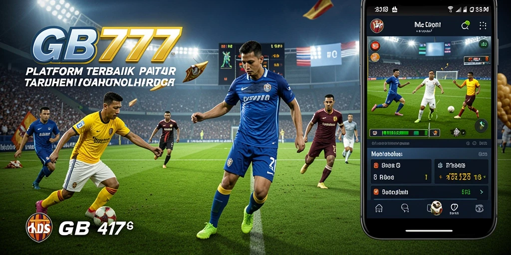 Screenshot GB777 menunjukkan gameplay taruhan olahraga yang dinamis.