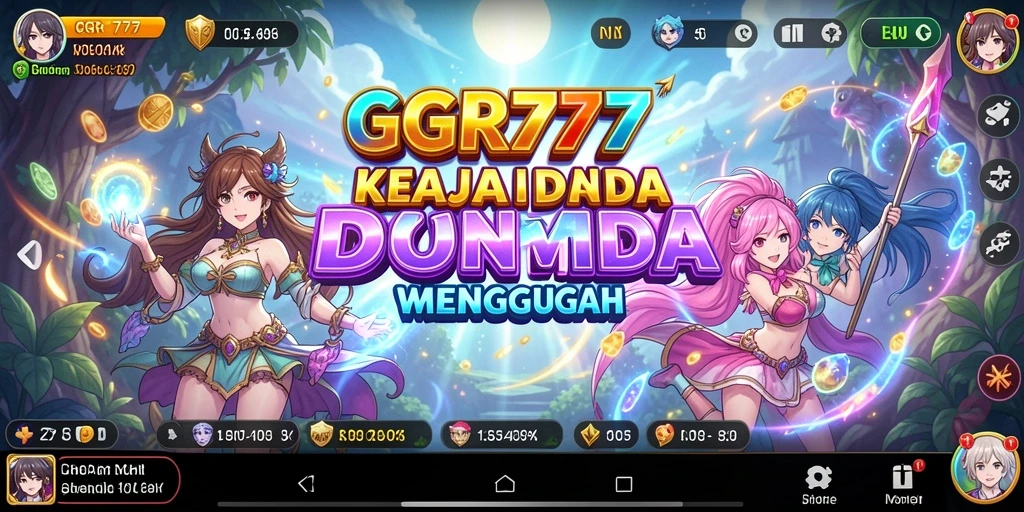 Tampilan gameplay GGR777 dengan karakter anime yang menarik.