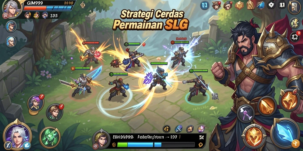 Tampilan gameplay menarik dengan strategi kompleks dan pertempuran seru.