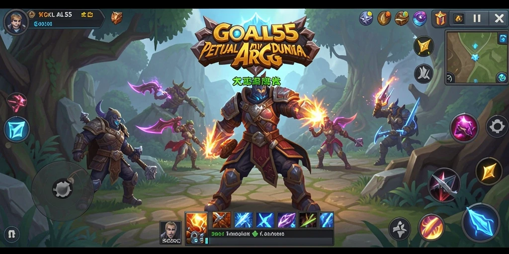 Tampilan gameplay seru di dunia ARPG GOAL55.