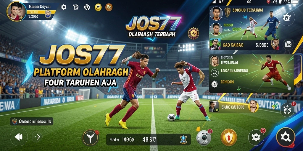 Screenshot utama JOS77 menampilkan antarmuka taruhan olahraga yang menarik.