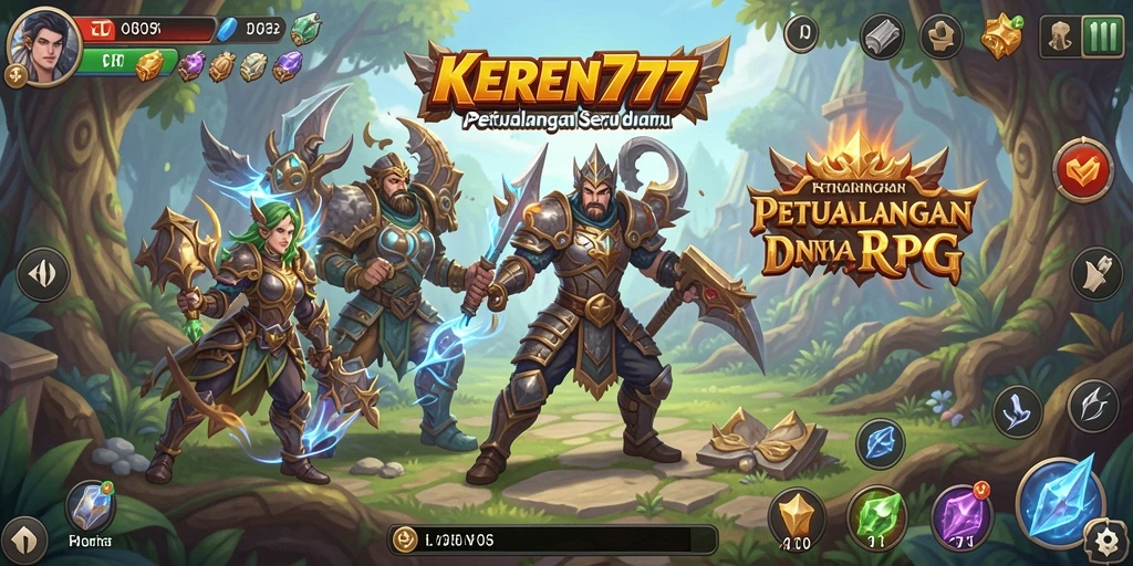 Menampilkan aksi seru dalam gameplay RPG KEREN777.