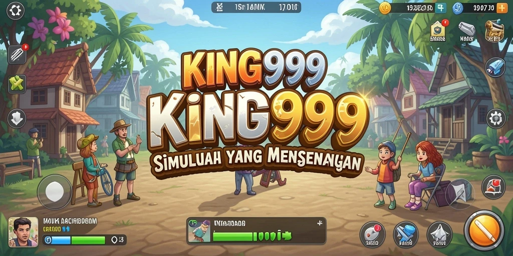 Tampilan gameplay KING999 yang penuh warna dan interaksi hidup.
