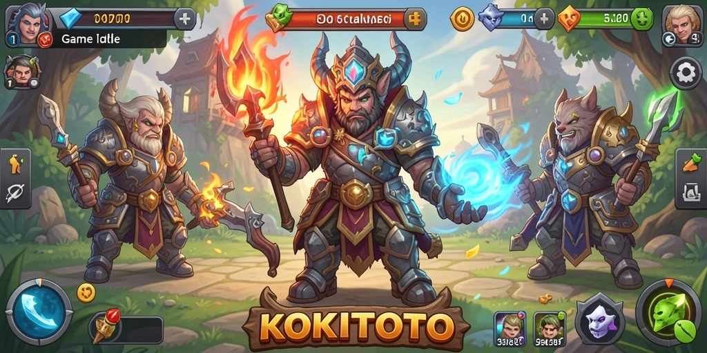 Tampilan gameplay KOKITOTO yang menawan dan penuh warna.