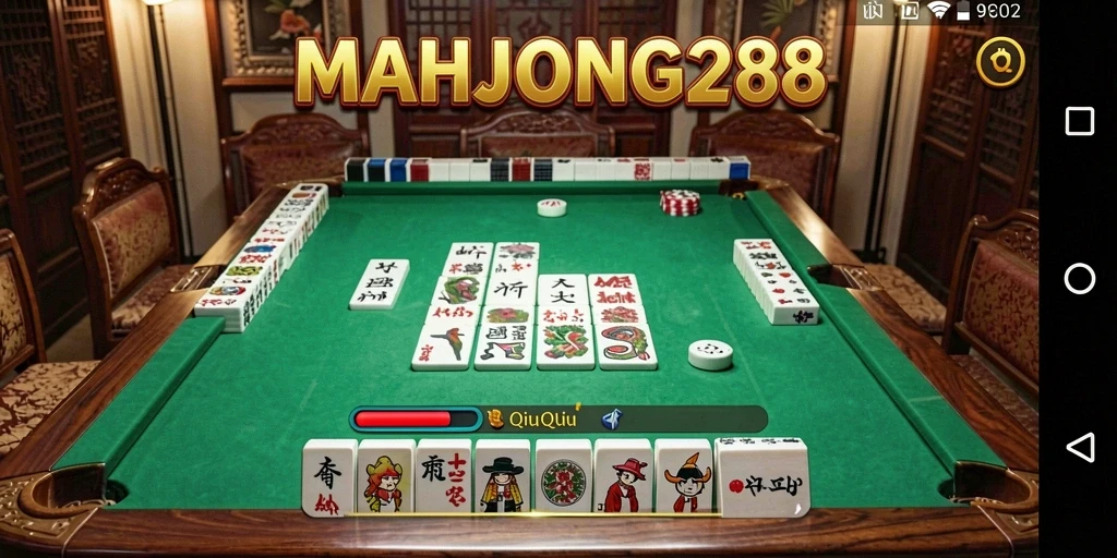 Tampilan menarik dari gameplay QiuQiu di MAHJONG288.