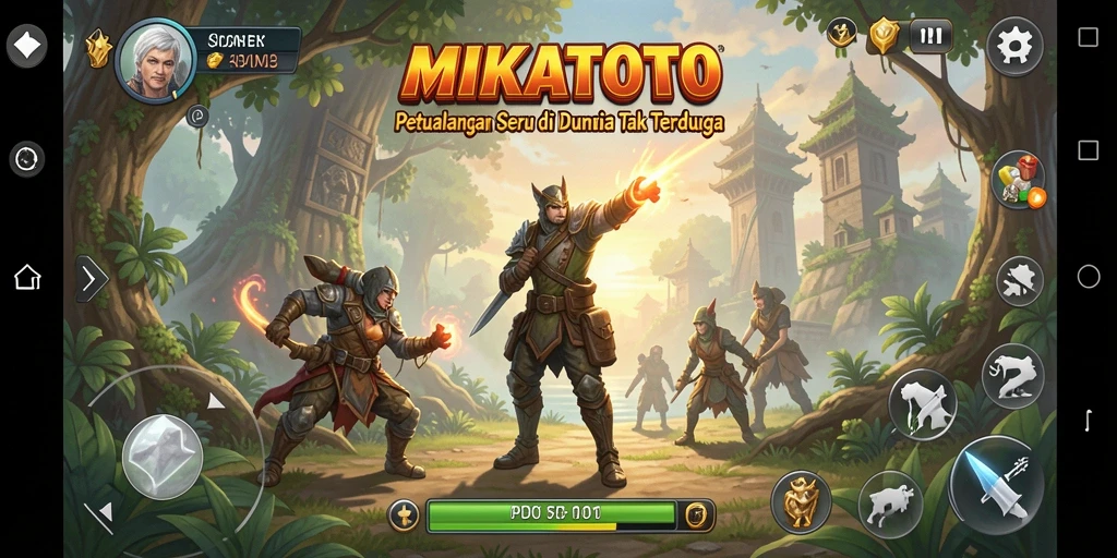 Tampilan gameplay seru dari MIKATOTO yang penuh petualangan.