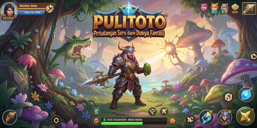 Screenshot gameplay PULITOTO menunjukkan aksi epik dalam dunia petualangan.