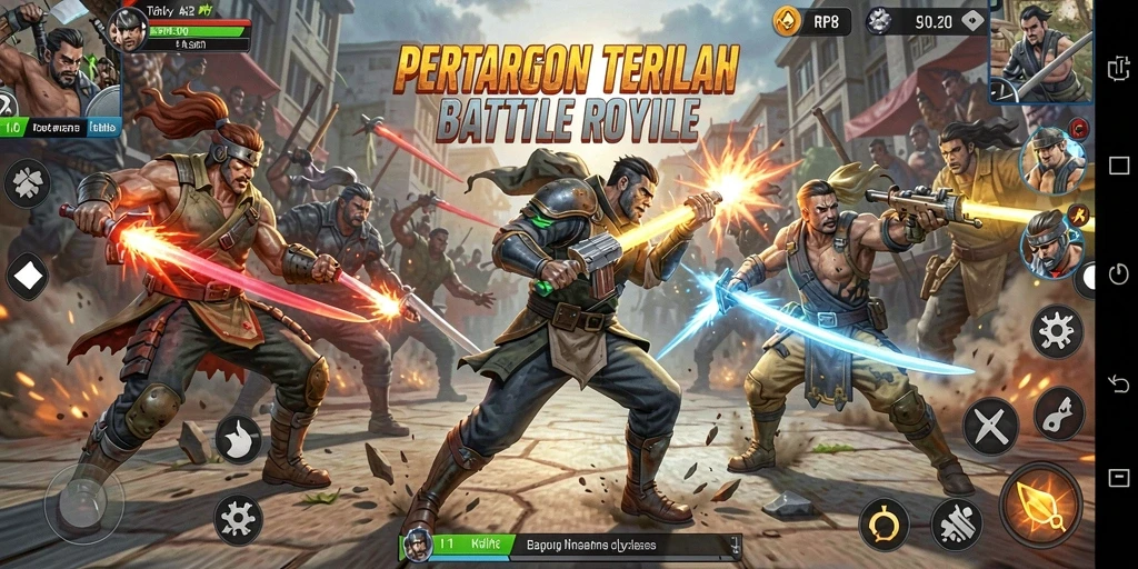 Tampilan gameplay yang intens dan mendebarkan di RP8.
