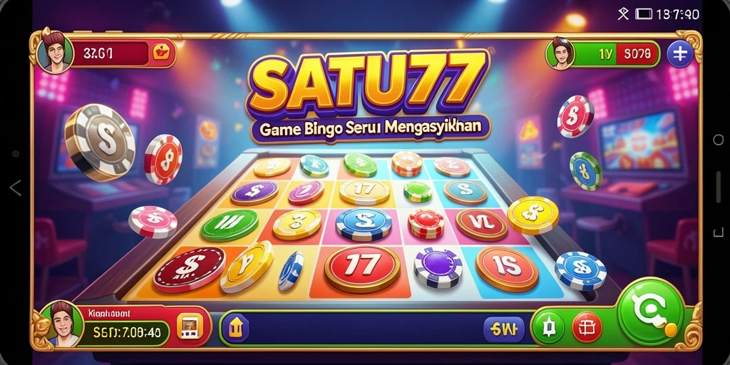 Tampilan gameplay SATU77 yang seru dan menegangkan saat bermain Bingo.