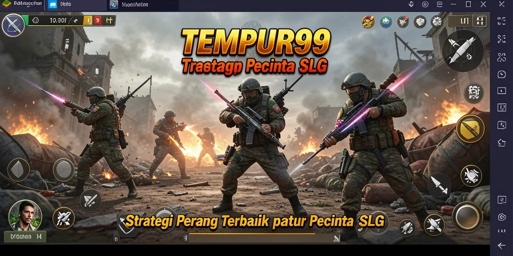 Tampilan gameplay TEMPUR99 yang menegangkan dan strategis.