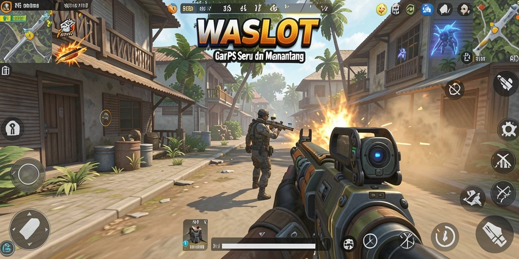 Tampilan menarik dari gameplay WASLOT dalam pertempuran TPS.