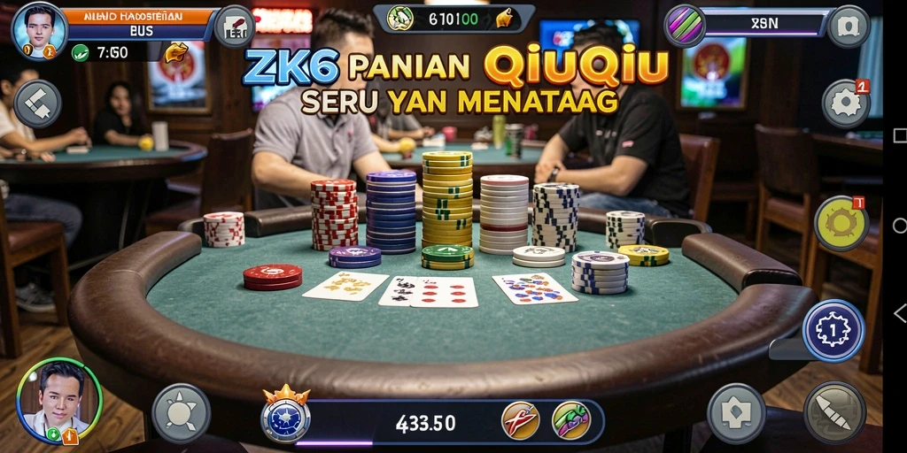 Tampilan gameplay QiuQiu yang seru dan kompetitif.
